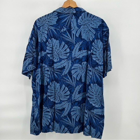Croft & Barrow Shirt Mens XXL Blue Hawaiian Pocket Lightweight Button Up - Picture 4 of 7